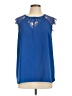 Brixon Ivy 100% Polyester Blue Sleeveless Blouse Size L - photo 1