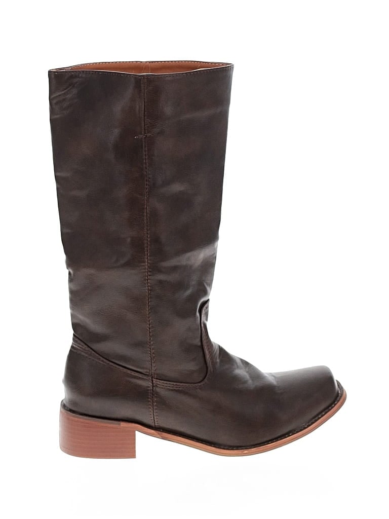 Pre-owned Unbranded Boots In Brown