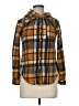 No Comment 100% Polyester Plaid Orange Cardigan Size M - photo 1