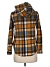 No Comment 100% Polyester Plaid Orange Cardigan Size M - photo 2