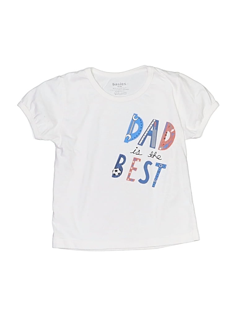 Pre-owned Basics Kids' Short Sleeve T-shirt In White