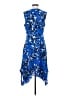 CAbi 100% Polyester Print Blue Cocktail Dress Size S - photo 2