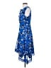 CAbi 100% Polyester Print Blue Cocktail Dress Size S - photo 5