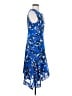 CAbi 100% Polyester Print Blue Cocktail Dress Size S - photo 4