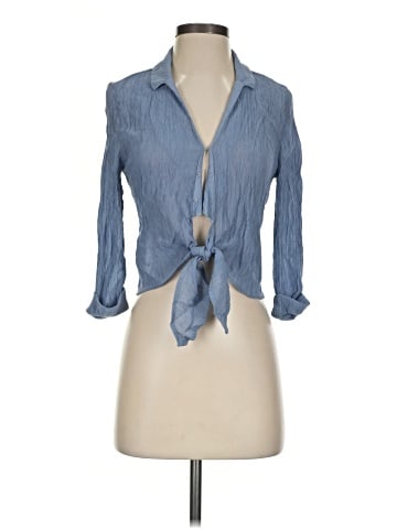 June & Hudson 3/4 Sleeve Button-Down Shirt (view 1)