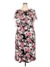 Connected Apparel Floral Black Cocktail Dress Size 18 - photo 1