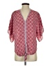 Max Studio 100% Polyester Red Short Sleeve Blouse Size S - photo 1