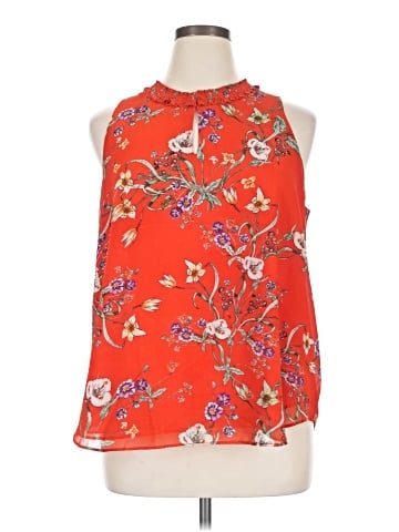Rose + Olive Sleeveless Blouse (view 1)
