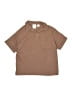 Zara Tan Short Sleeve Button-Down Shirt Size 4 - 5 - photo 1