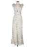 Francesca's Floral Ivory Jumpsuit Size L - photo 1