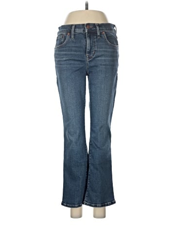 Madewell Petite Kick Out Crop Jeans in Lenoir Wash (view 1)