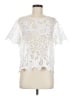 Ultra Pink 100% Polyester White Short Sleeve Top Size M - photo 1