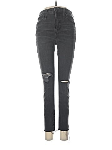 Madewell Petite Curvy High-Rise Skinny Jeans in Black Sea (view 1)