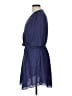 BCBGeneration Solid Blue Casual Dress Size L - photo 5