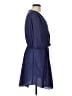 BCBGeneration Solid Blue Casual Dress Size L - photo 4
