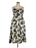 Unbranded 100% Polyester Floral Gray Cocktail Dress Size XXL - photo 1