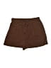 Alya 100% Polyester Solid Brown Shorts Size M - photo 1