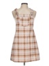 No Comment Plaid Tan Casual Dress Size L - photo 1