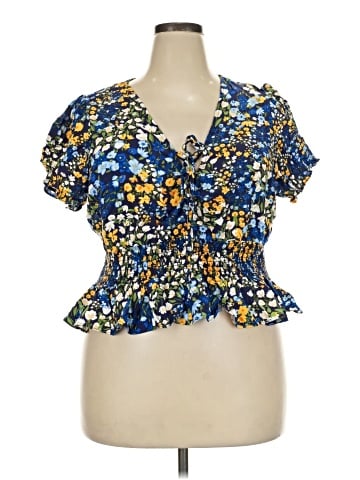City Chic Short Sleeve Blouse (view 1)