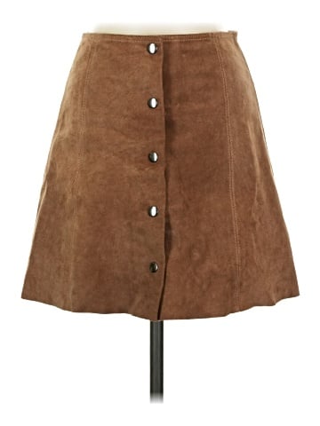 Topshop Leather Skirt (view 1)