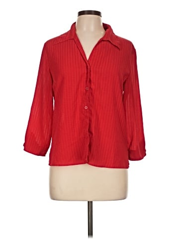 Notations 3/4 Sleeve Button-Down Shirt (view 1)