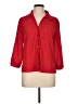 Notations Red 3/4 Sleeve Button-Down Shirt Size L - photo 1
