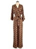 Endless Blu 100% Polyester Animal Print Brown Jumpsuit Size M - photo 1