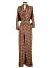 Endless Blu 100% Polyester Animal Print Brown Jumpsuit Size M - photo 2