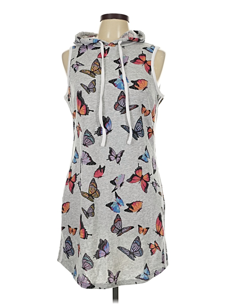 Pre-owned No Boundaries Casual Dress In Gray