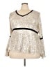 Venus Silver Long Sleeve Blouse Size 3X - photo 1