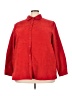 Relativity 100% Polyester Red Long Sleeve Button-Down Shirt Size 3X - photo 1