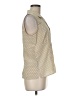 Notations Polka Dots Ivory Sleeveless Button-Down Shirt Size M - photo 4