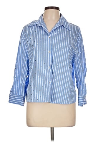 MNG 3/4 Sleeve Button-Down Shirt (view 1)