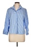 MNG Stripes Blue 3/4 Sleeve Button-Down Shirt Size 10 - photo 1