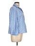 MNG Stripes Blue 3/4 Sleeve Button-Down Shirt Size 10 - photo 4