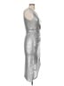 Forever 21 Metallic Silver Cocktail Dress Size L - photo 4