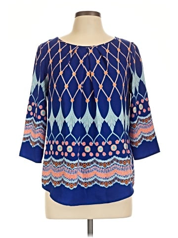 Pink Owl 3/4 Sleeve Blouse (view 1)