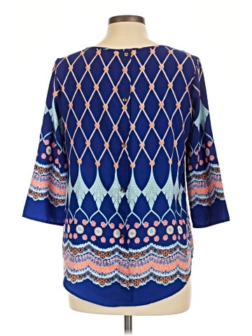 Pink Owl 3/4 Sleeve Blouse (view 2)