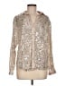 Zara Metallic Silver Long Sleeve Blouse Size M - photo 1