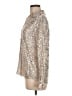 Zara Metallic Silver Long Sleeve Blouse Size M - photo 5