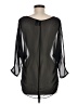 Bisou Bisou 100% Polyester Black 3/4 Sleeve Blouse Size M - photo 2