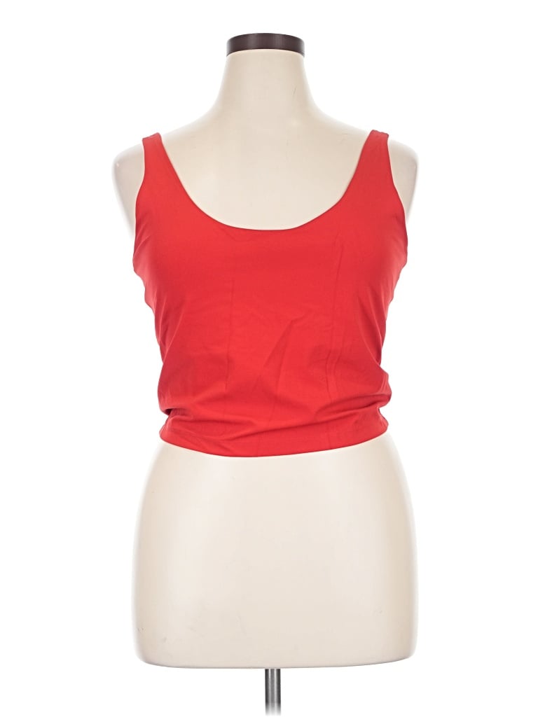 Pre-owned Member's Mark Tank Top Red Strapless Neckline Tops