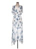 CeCe 100% Polyester Floral Blue Cocktail Dress Size L - photo 1