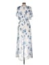 CeCe 100% Polyester Floral Blue Cocktail Dress Size L - photo 2