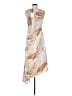Luxely Orange Ivory Cocktail Dress Size 6 - photo 2