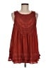 Entro 100% Polyester Orange Red Sleeveless Blouse Size M - photo 1