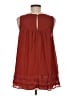 Entro 100% Polyester Orange Red Sleeveless Blouse Size M - photo 2