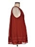 Entro 100% Polyester Orange Red Sleeveless Blouse Size M - photo 4