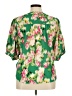 Rose + Olive Green Short Sleeve Blouse Size XL (estimated) - photo 2