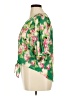 Rose + Olive Green Short Sleeve Blouse Size XL (estimated) - photo 5
